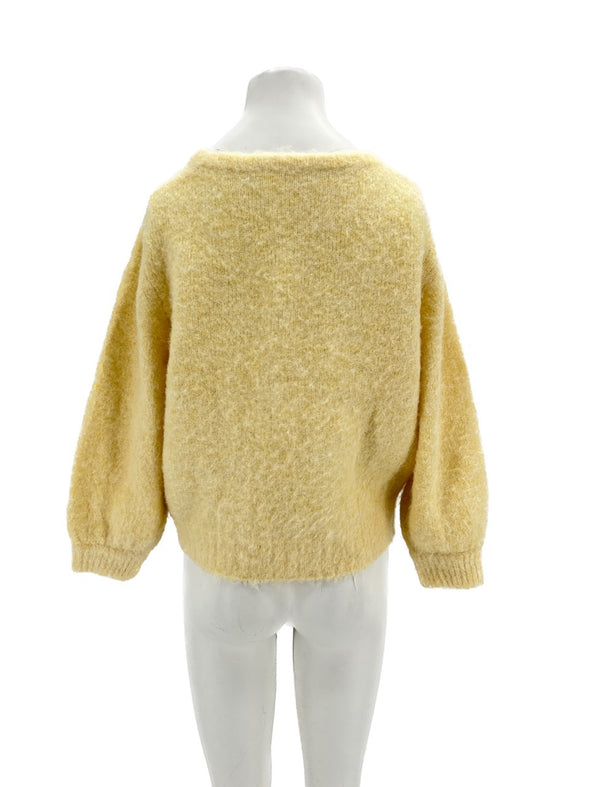 Pull en laine jaune