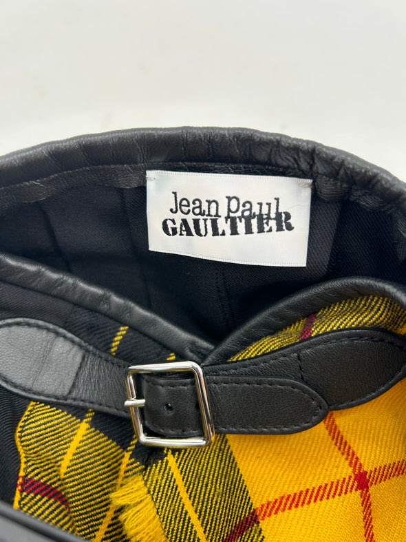 Kilt noir à carreaux jaunes