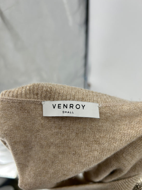Top en cachemire beige