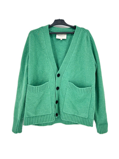 Cardigan en laine vert