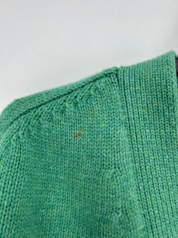 Cardigan en laine vert