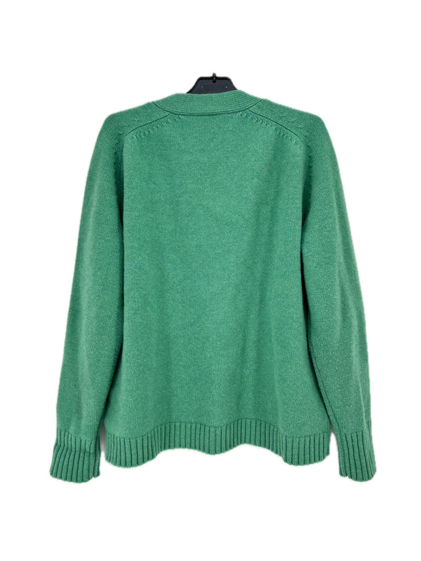 Cardigan en laine vert