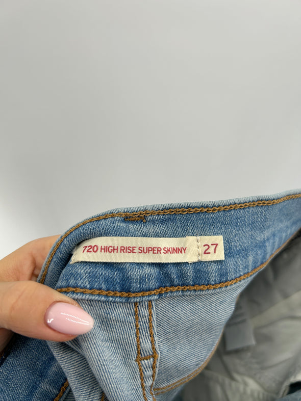 Jean bleu "720 high rise super skinny"