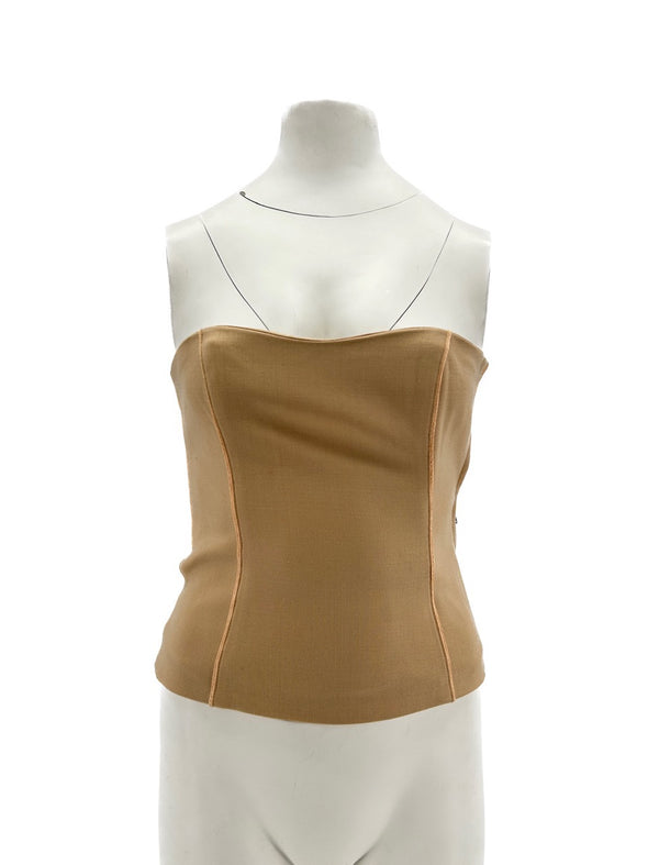 Bustier en laine beige