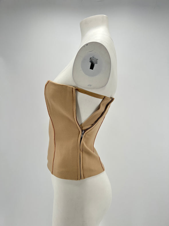 Bustier en laine beige