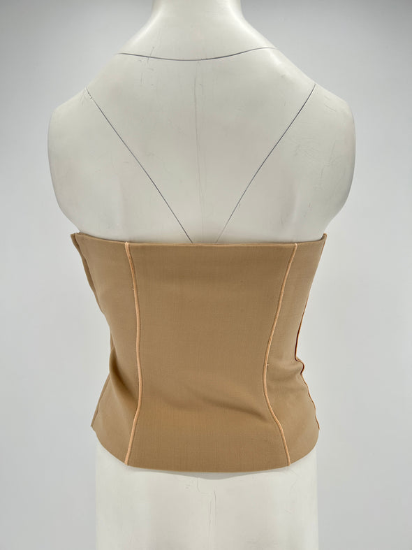 Bustier en laine beige