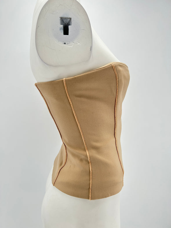 Bustier en laine beige