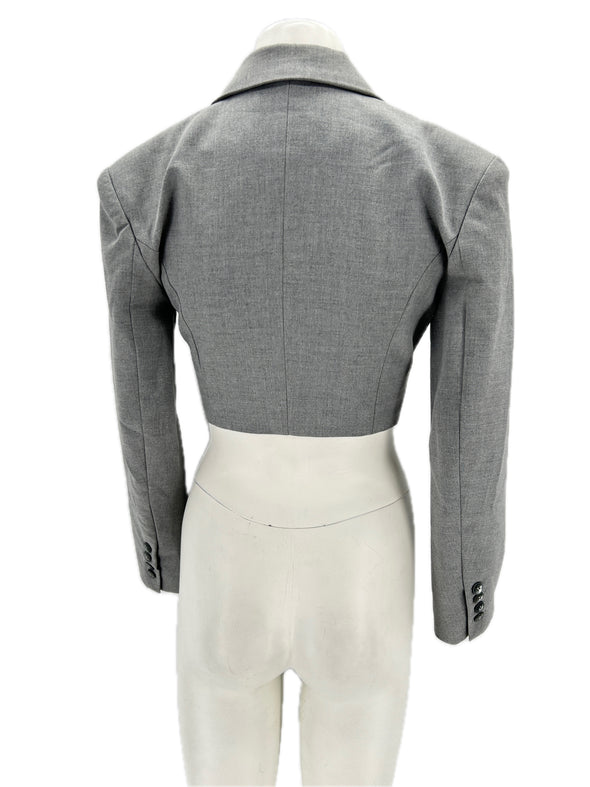 Blazer court gris