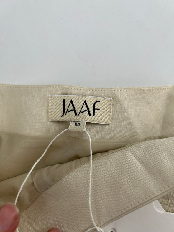 Jupe courte beige en lin