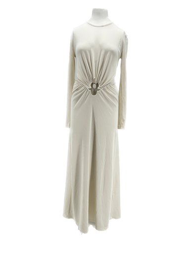 Robe blanche à découpes