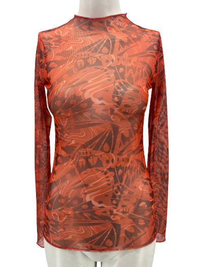 Top manches longues transparent