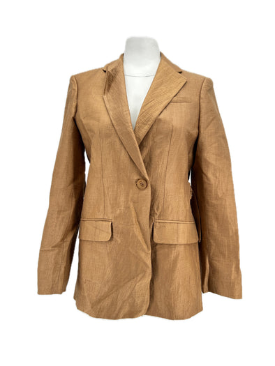 Blazer en lin marron