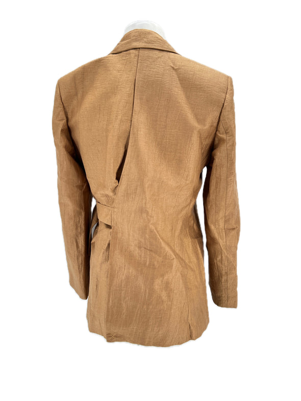 Blazer en lin marron
