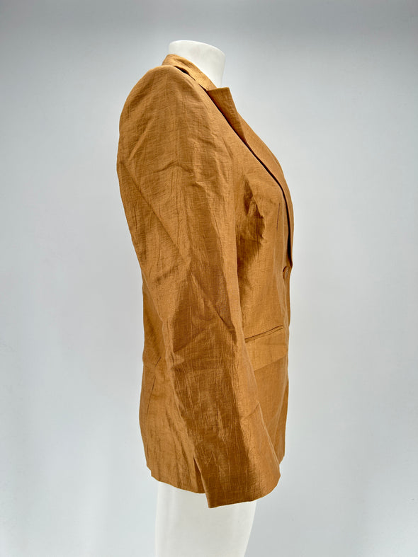 Blazer en lin marron