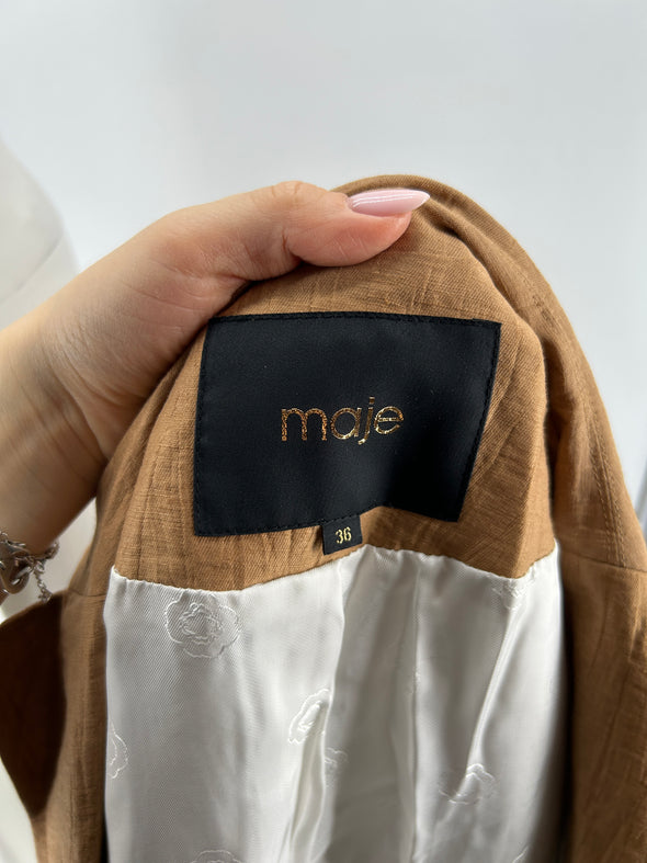 Blazer en lin marron