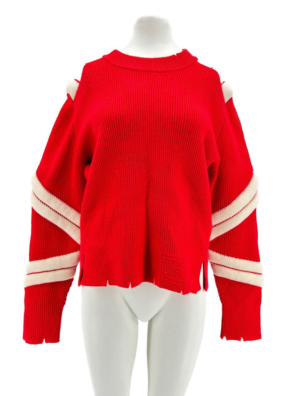 Pull en laine rouge