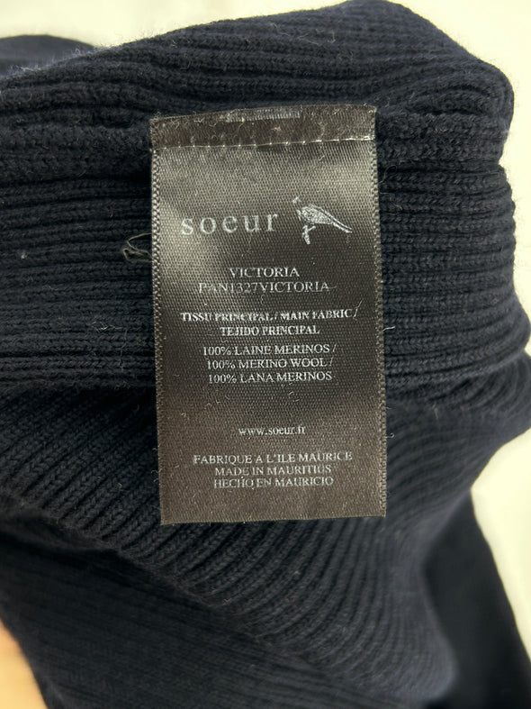 Pantalon en laine marine