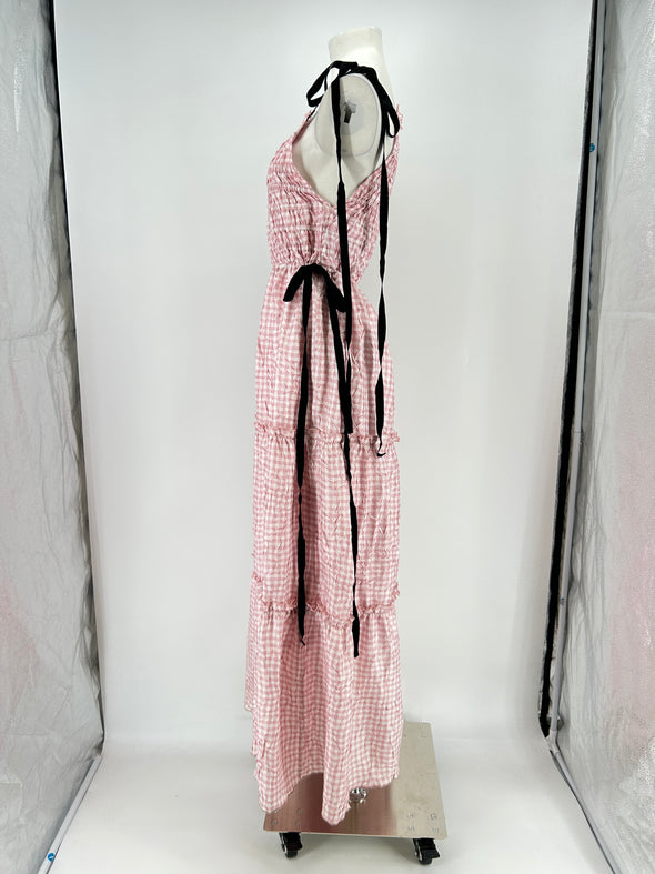 Robe rose "Shibori"