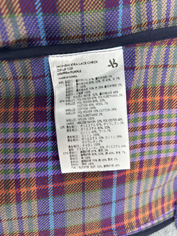 Bustier violet et bleu multi-matière