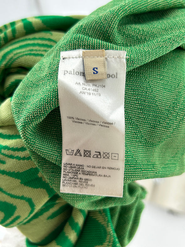 Pantalon vert imprimé