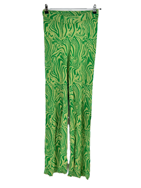 Pantalon vert imprimé