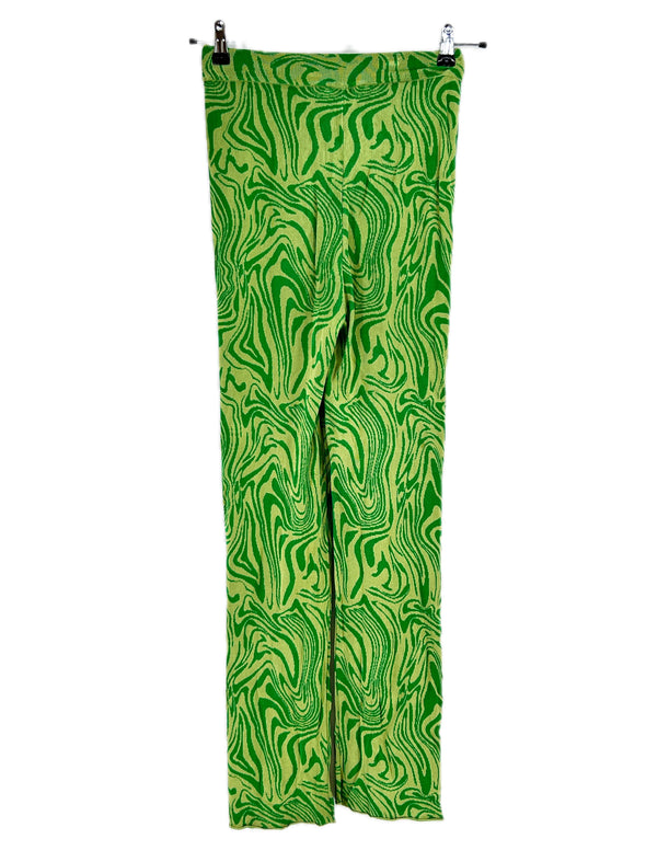 Pantalon vert imprimé