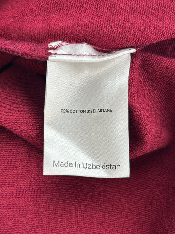 Sweat à capuche bordeaux