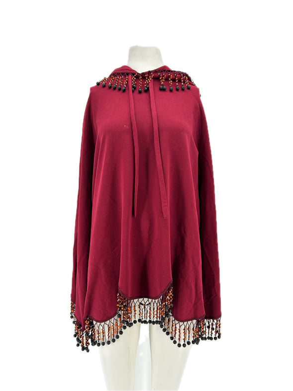 Sweat à capuche bordeaux