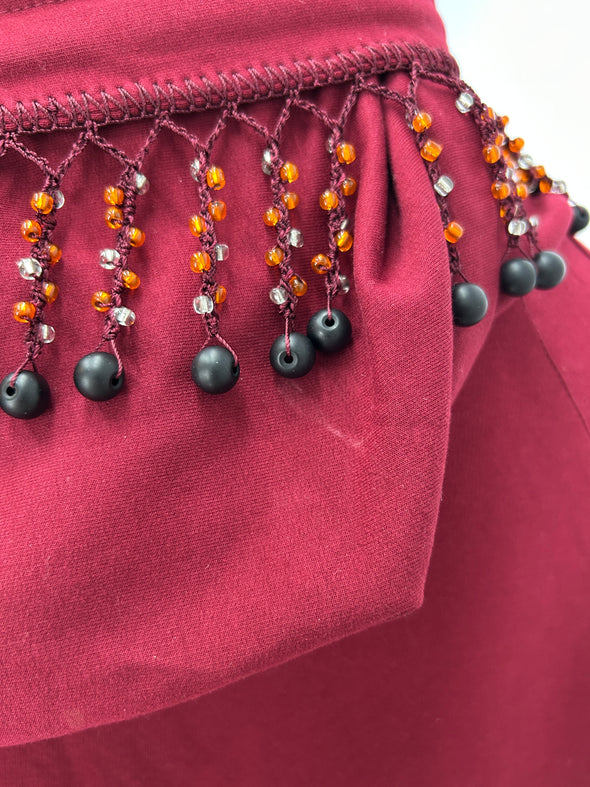 Sweat à capuche bordeaux