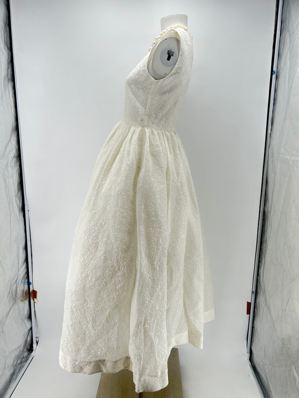 Robe blanche en soie mélangée