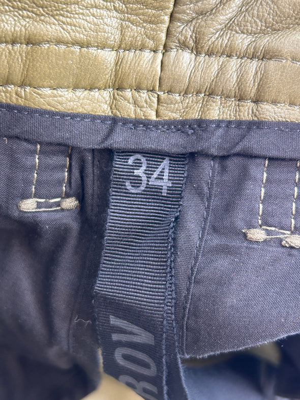 Pantalon en cuir kaki