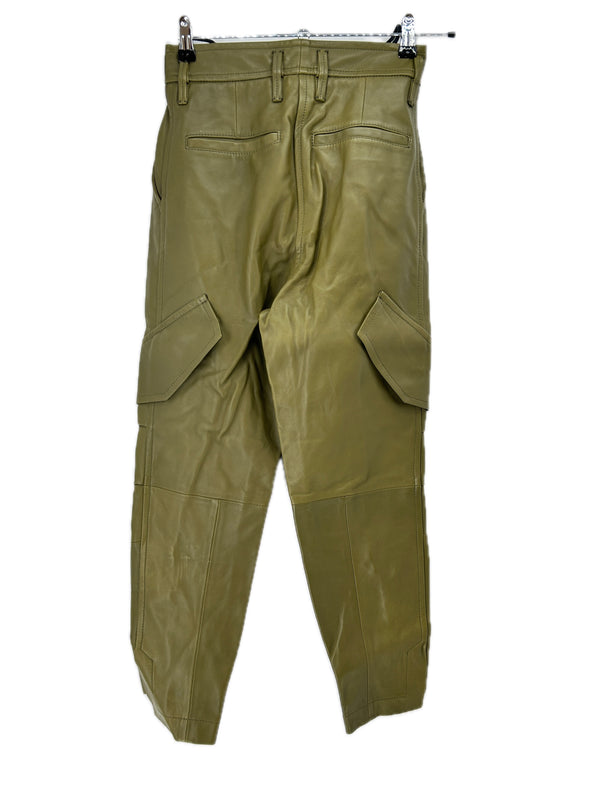 Pantalon en cuir kaki