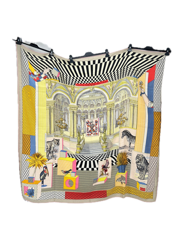 Foulard "Grand Théâtre Nouveau" en cachemire et soie