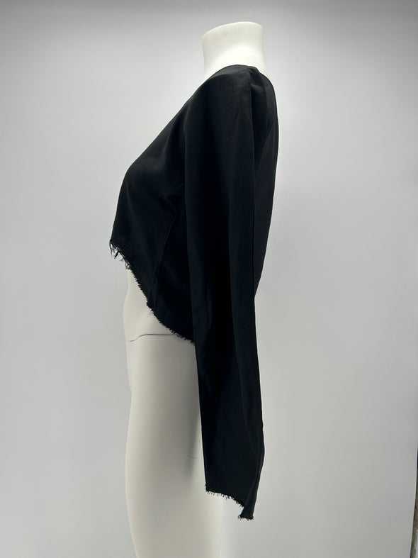 Top court noir à manches longues