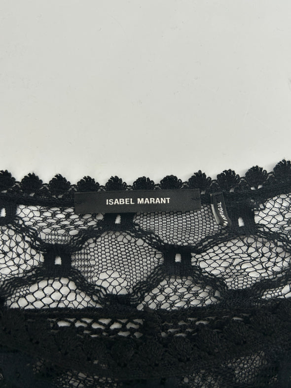 Blouse noire transparente en coton