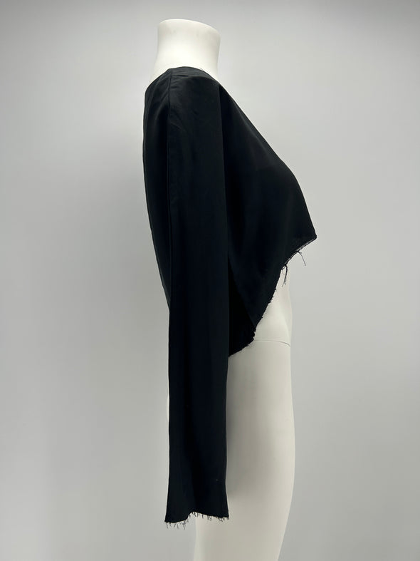 Top court noir à manches longues