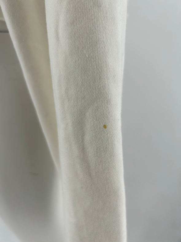 Sweat blanc à capuche