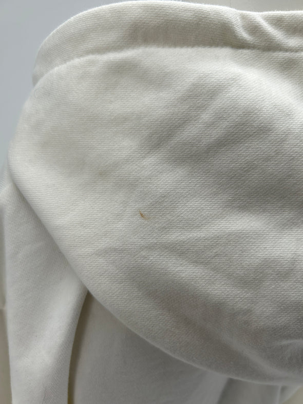 Sweat blanc à capuche