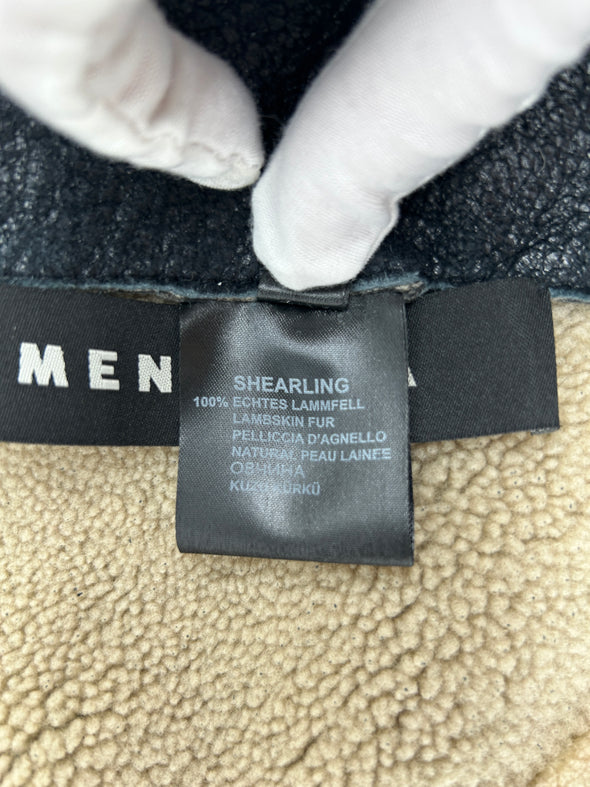 Manteau oversize en peau lainée