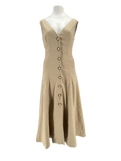 Robe en lin beige