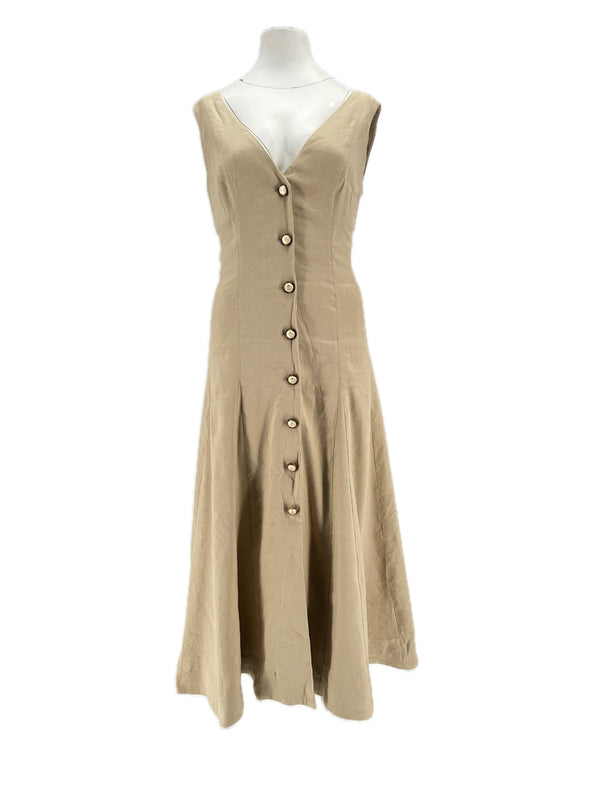 Robe en lin beige