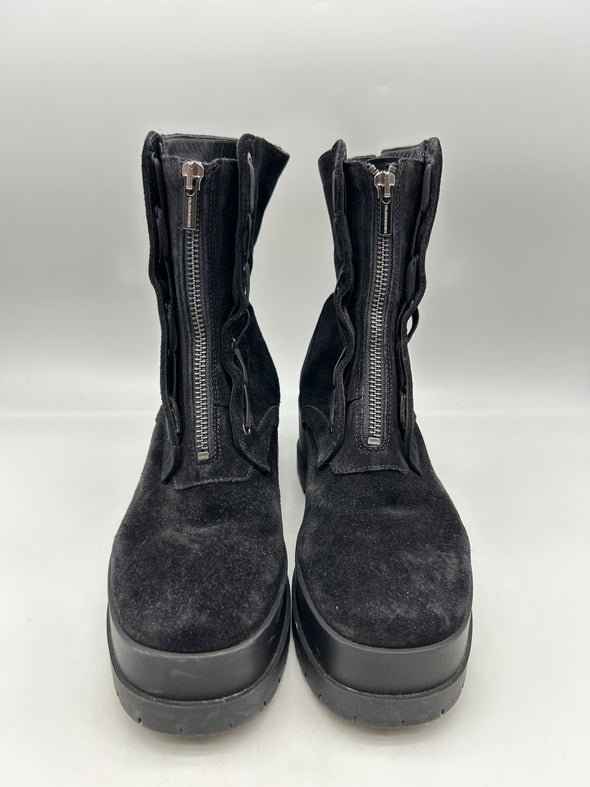 Boots noires en velours