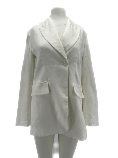 Blazer blanc en lin