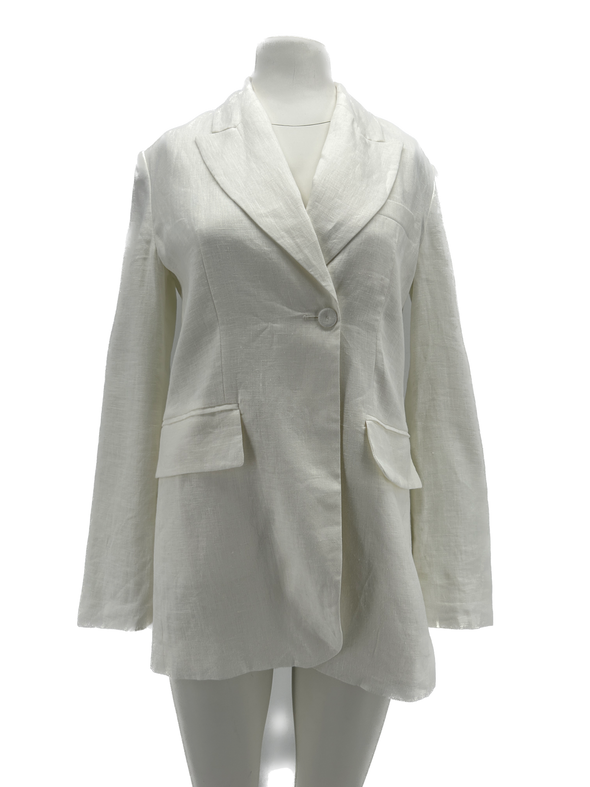 Blazer blanc en lin