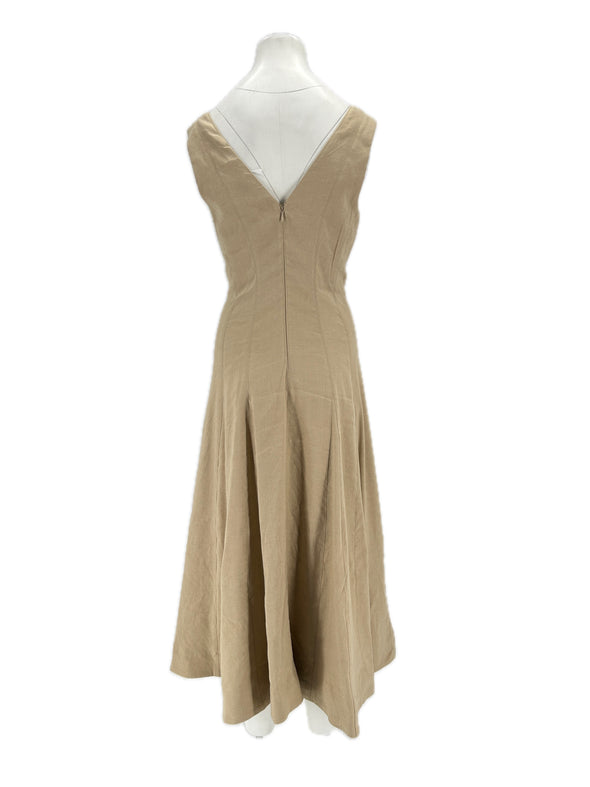 Robe en lin beige