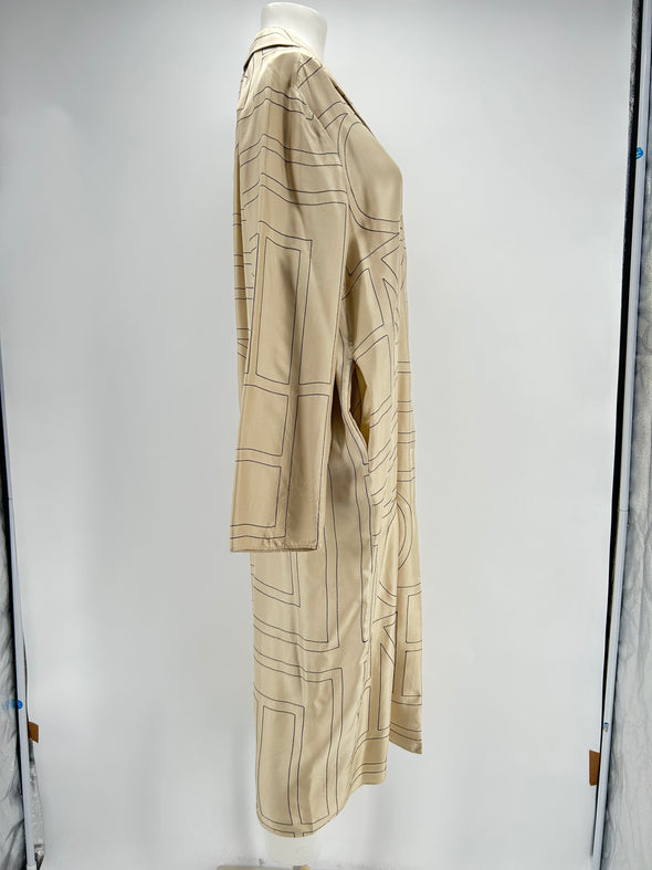 Robe beige en soie