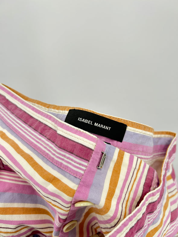 Pantalon à rayures multicolore