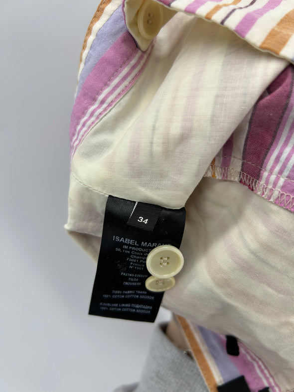 Pantalon à rayures multicolore