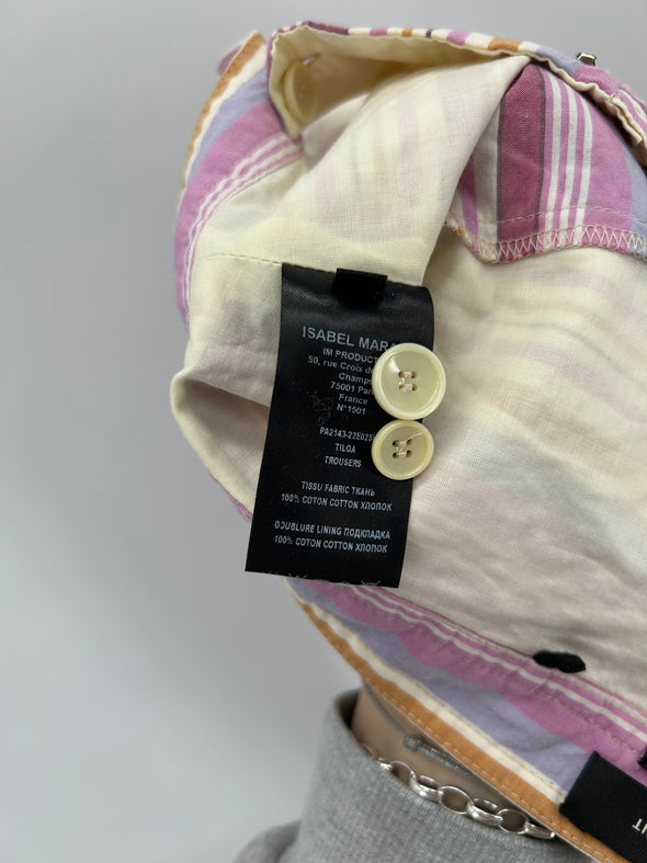 Pantalon à rayures multicolore