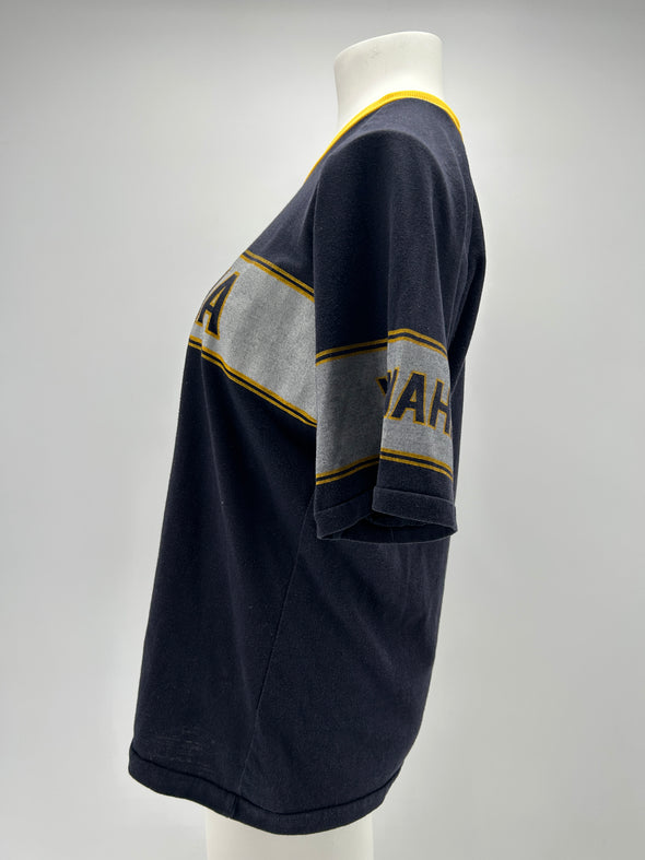 T-shirt noir à motif